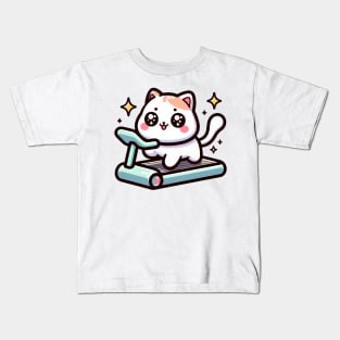 Active Kitty Workout Kids T-Shirt